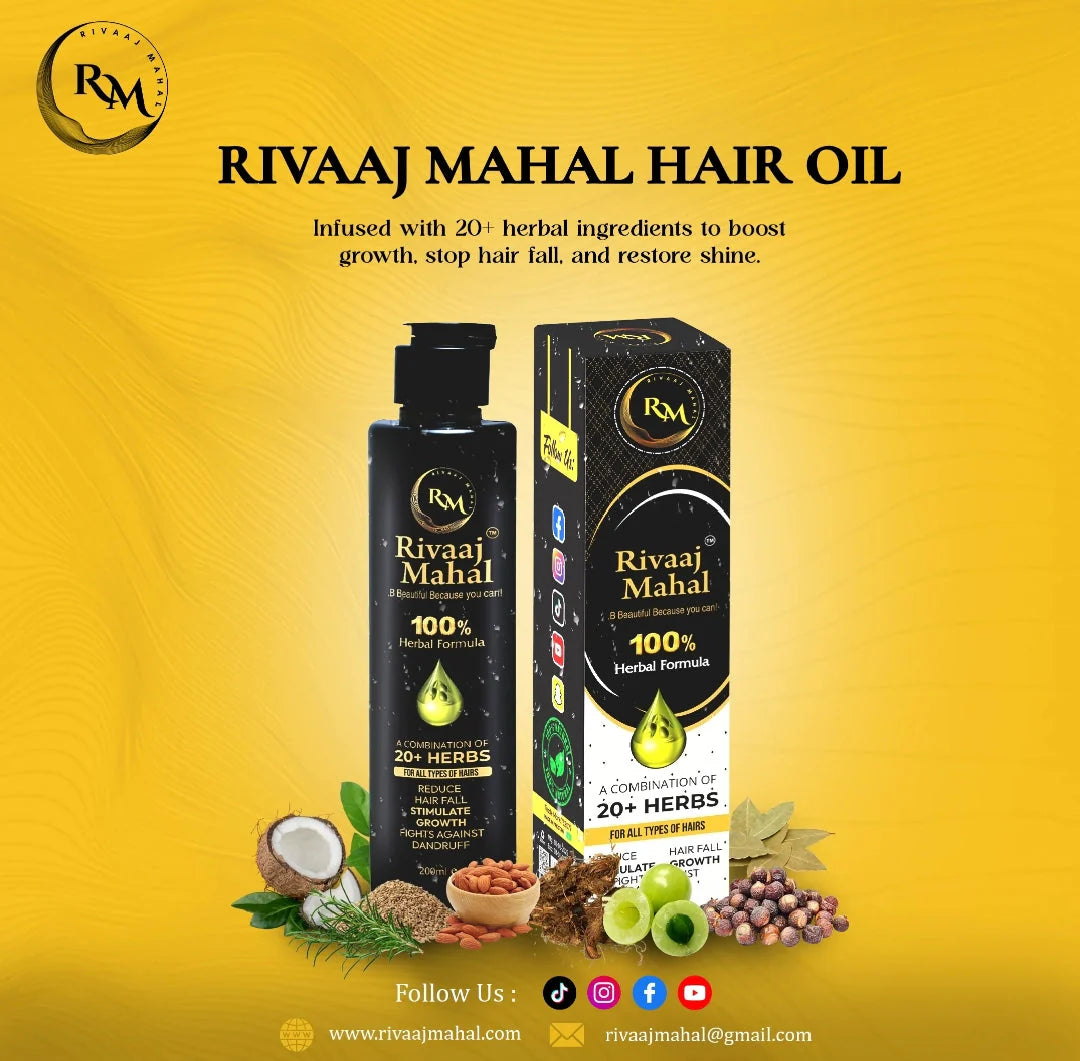 OFFER BUY 2 RIVAAJ MAHAL OIL GET ONE FREE SHAMPO
